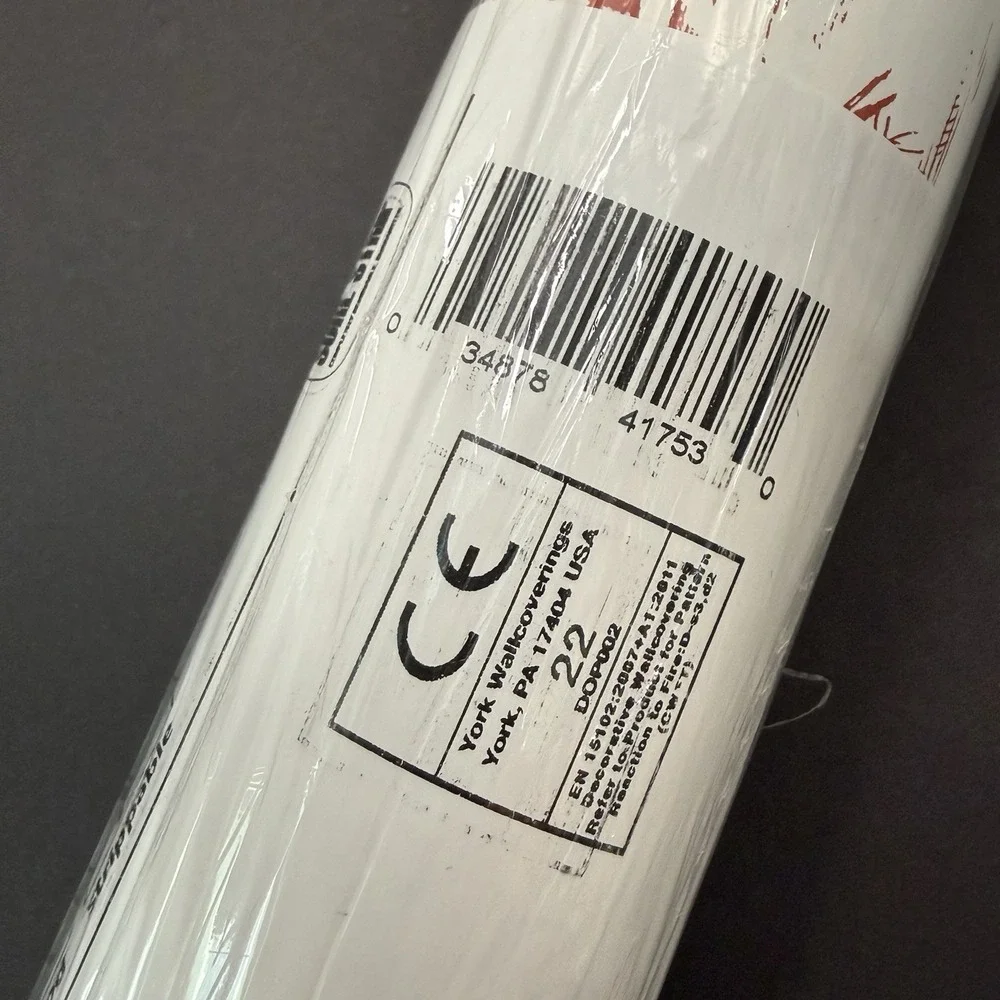 York Wallpaper 1 Roll GR5925 Seasons Toile Red White Vintage Motif Wallcoverings